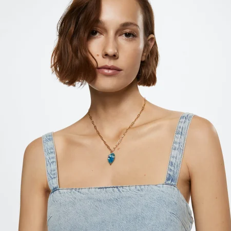 گردنبند قلب آبی